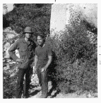 Buc Duke & Full Duke hiking along Taboose Creek in the High Sierra