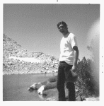 Full Duke at camp next to a small unnamed lake above treeline in Taboose Pass