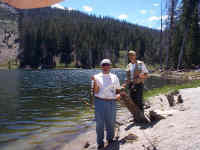 Stan & Pat fishing Sotcher Lake