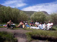 The Delts kick back at the Big Bend on Rush Creek