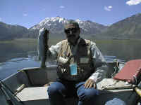 Bill with a nice Crowley Lake rainbow.
