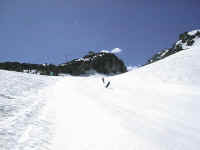 Vogel & Goodnight on perfect corn-snow in Gremlin's Gulch 