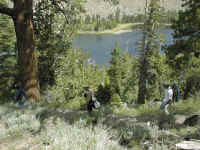 The hike down to Walker - it's always steeper than you remembered from last year!